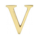 M Marcus Heritage Brass Letter V - Pin Fix 51mm